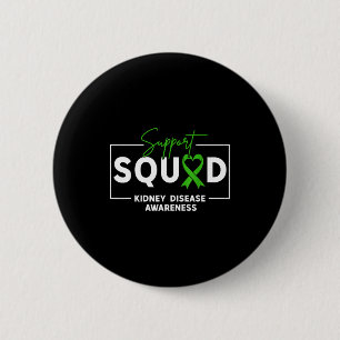 Ondersteuningsteam nierziekte bewustzijn maand gro ronde button 5,7 cm
