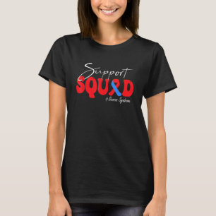 Ondersteuningsteam Noonan Syndroom Bewustzijn Rood T-shirt