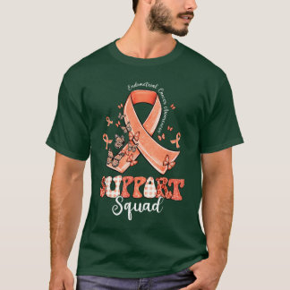 Ondersteuningsteam Perzik Lint Vlinder Endometrium T-shirt