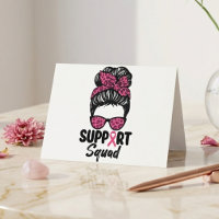 Ondersteuningsteam Roze Lint Rommelige Knot Ontwer