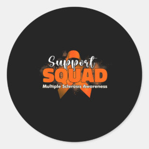 Ondersteuningstroepen multiple sclerose krijger vr ronde sticker
