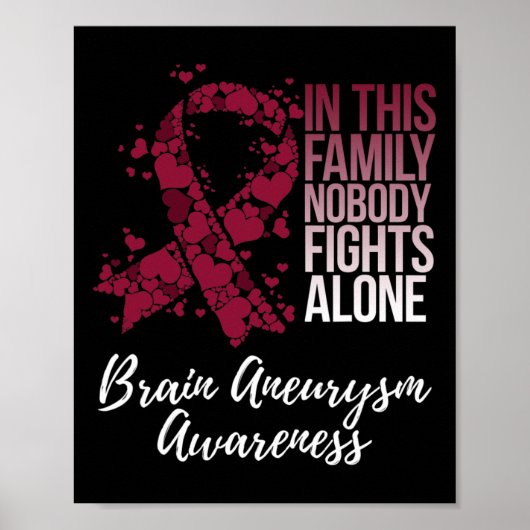 Ondersteunt het bewustzijn van hersenaneurysma poster (Voorkant)