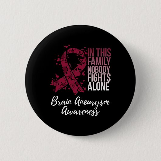 Ondersteunt het bewustzijn van hersenaneurysma ronde button 5,7 cm (Voorkant)