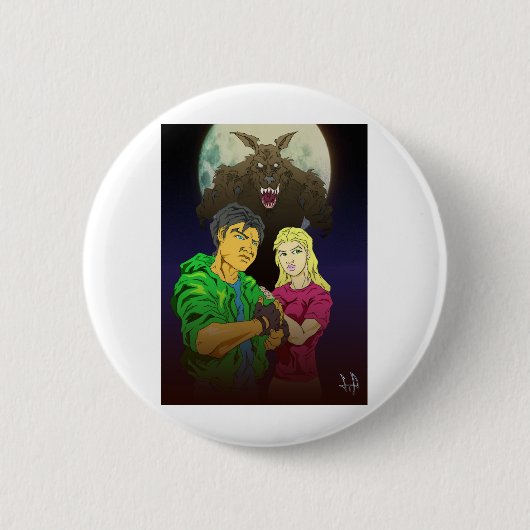 Onderstreep de Volledige maan Ronde Button 5,7 Cm (Voorkant)