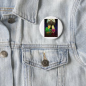 Onderstreep de Volledige maan Ronde Button 5,7 Cm (In situ)