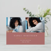 Onderstreept Folie | Aankondiging foto-Afstuderen (Staand Voorkant)