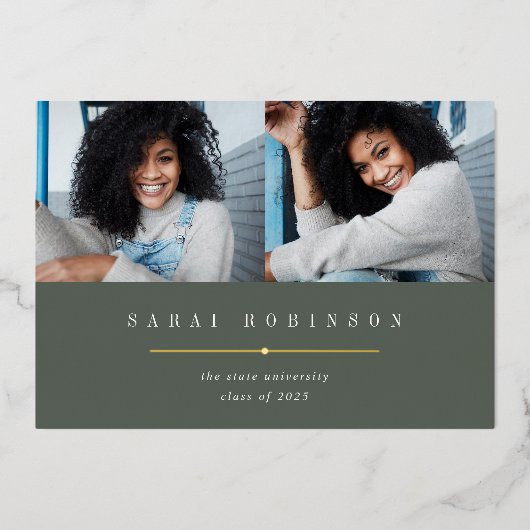 Onderstreept Folie | Aankondiging foto-Afstuderen (Voorkant)