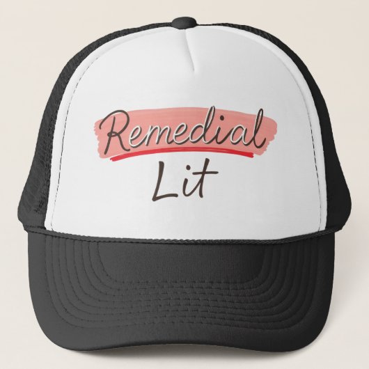 Onderstreept Remedial Lit honkbalpet Trucker Pet (Voorkant)