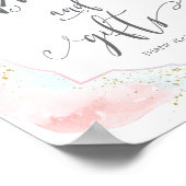 Onderteken "Boeken en geschenken", Roze Blauw Gesl Poster (Hoek)