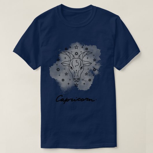 Onderteken Capricorn Horoscope T-shirt (Design voorkant)