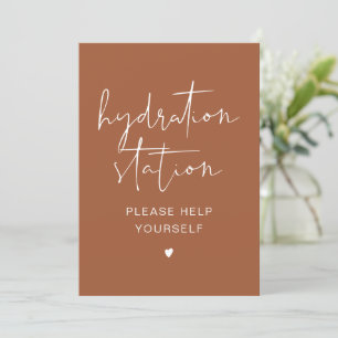 Onderteken CORIANDER Boho Terracotta Hydration Sta Kaart
