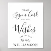 Onderteken een Cork feest/bruiloft Poster (Voorkant)