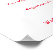 Onderteken Elegant Red Calligraphy Wedding Menu Poster (Hoek)