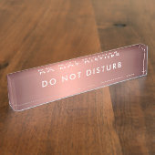 Onderteken geen Roos Gold Business Naambordje (Zijkant)