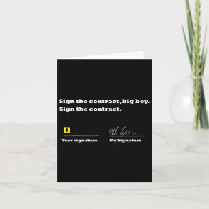 Onderteken het contract Big Boy Onderteken het con Kaart