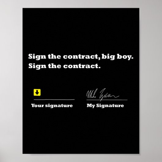 Onderteken het contract Big Boy Onderteken het con Poster (Voorkant)