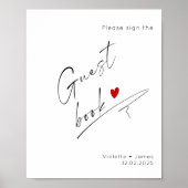 Onderteken het gastenboek Minimalistisch script Tr Poster (Voorkant)