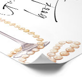 Onderteken het gastenboek Minimalistische Parels e Poster (Hoek)