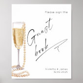 Onderteken het gastenboek Minimalistische Parels e Poster (Voorkant)
