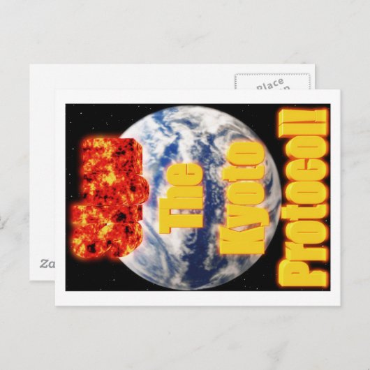 Onderteken het Kyoto-protocol! Briefkaart (Voorkant / Achterkant)