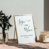 Onderteken het Wine Milestone Guestbook Wedding Br Poster