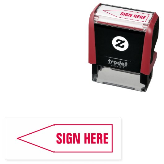 Onderteken hier Handtekening bedrijfscontract Zelfinktende Stempel (In situ)