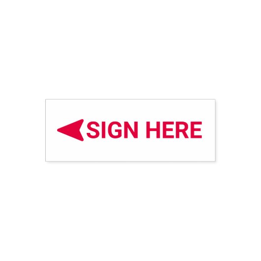 Onderteken hier Handtekening bedrijfscontract Zelfinktende Stempel (Design)