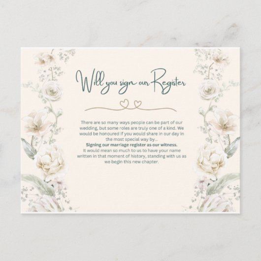 Onderteken je ons register - Voorstel Briefkaart (Voorkant)
