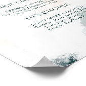 Onderteken kleurrijke Abstracte handtekening Drink Poster (Hoek)