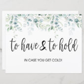 Onderteken laten en houden - Eucalyptusbruiloft (Voorkant / Achterkant)