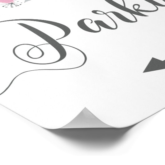 Onderteken linkerpijl parkeren poster (Hoek)