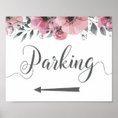 Onderteken linkerpijl parkeren poster (Voorkant)