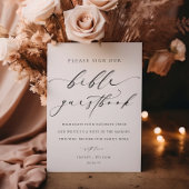 Onderteken ons bijbel bruiloft gastenboek poster