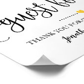 Onderteken ons bord voor de bruiloft met zonnebloe poster (Hoek)