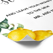 Onderteken ons bord voor de citroenen van het Gues Poster (Hoek)