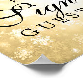 Onderteken ons bruiloft Guestbook Winter Wonderlan Poster (Hoek)