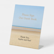 Onderteken ons gastenboek Beach Weddenschap voetst
