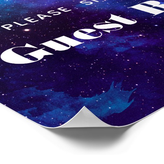 Onderteken ons gastenboek. De marinebruiloft Poster (Hoek)