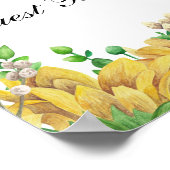 Onderteken ons gastenboek. Rustic Flowers. Zonnebl Poster (Hoek)