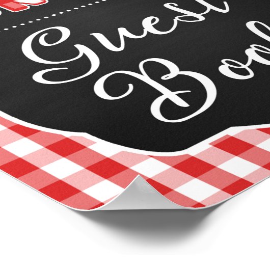 Onderteken ons gebarentaal voor gasten - Rood Baby Poster (Hoek)