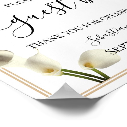 Onderteken ons gebarentaal voor het Grieks gebak Poster (Hoek)