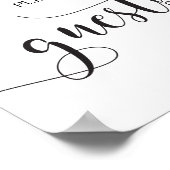 Onderteken ons Guestbook Wedding Poster - Calligra (Hoek)