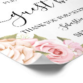 Onderteken onze Berichten in Floral Weddenschap Poster (Hoek)