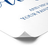 Onderteken onze bruine marineschema voor het beves poster (Hoek)