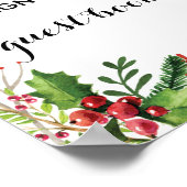 Onderteken onze gastenboek bruiloft botanica water poster (Hoek)