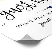 Onderteken onze gastenboek bruiloft onder de vlag  poster (Hoek)