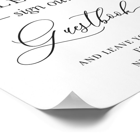 Onderteken onze Guestbook Burgundy Red White Flora Poster (Hoek)