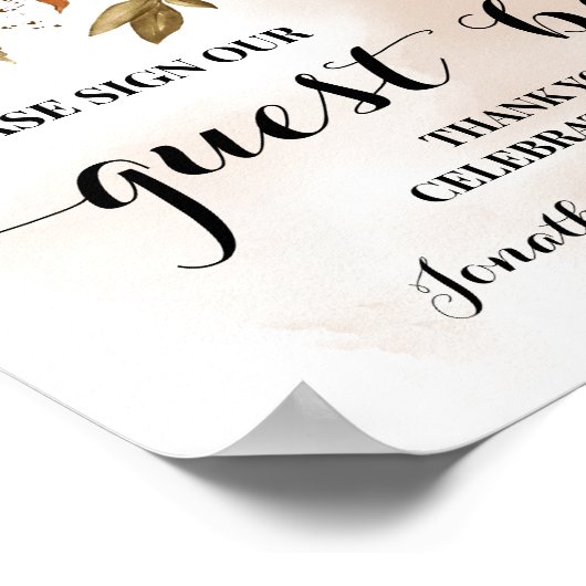 Onderteken onze Herfst van de herfst van het Boek  Poster (Hoek)