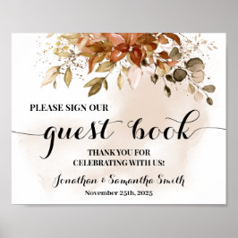 Onderteken onze Herfst van de herfst van het Boek Poster