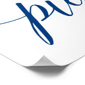 Onderteken onze marineblauw-kalligrafie voor het h poster (Hoek)